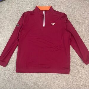 RHOBACK - NWOT Solid Collegiate Q-Zip - Virginia Tech XL